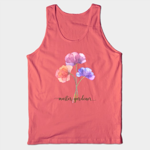 Master Gardener Watercolor Flowers Tank Top by Heartsake